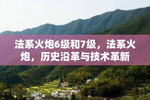 法系火炮6级和7级，法系火炮，历史沿革与技术革新
