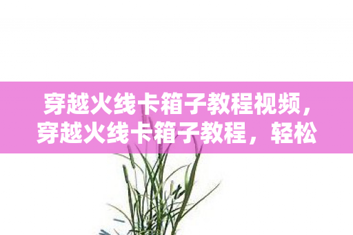 穿越火线卡箱子教程视频，穿越火线卡箱子教程，轻松掌握技巧，助你游戏更胜一筹