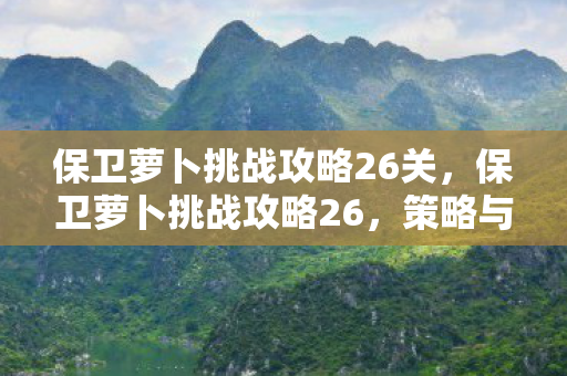 保卫萝卜挑战攻略26关,保卫萝卜挑战攻略26,策略与技巧大揭秘 保卫萝卜挑战攻略26关,保卫萝卜挑战攻略26,策略与技巧大揭秘