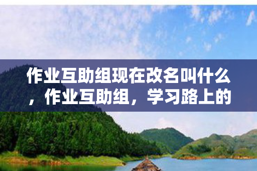 作业互助组现在改名叫什么,作业互助组,学习路上的双刃剑 作业互助组现在改名叫什么,作业互助组,学习路上的双刃剑