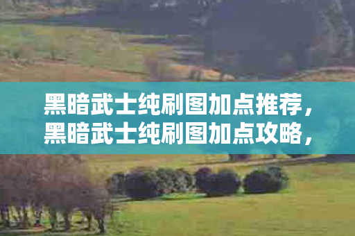 黑暗武士纯刷图加点推荐，黑暗武士纯刷图加点攻略，打造高效刷图体验