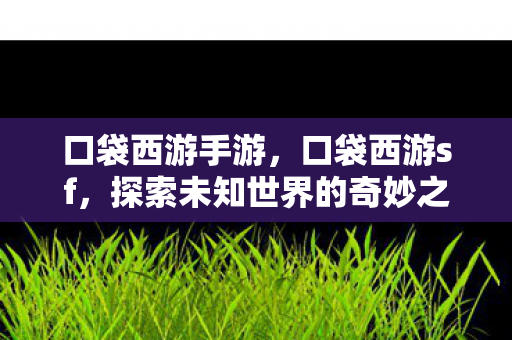 口袋西游手游，口袋西游sf，探索未知世界的奇妙之旅