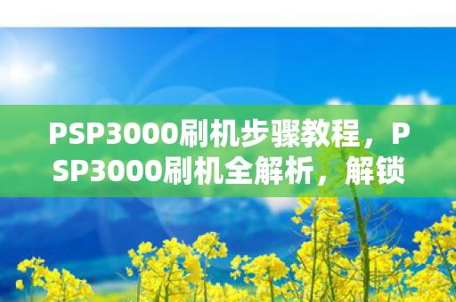 PSP3000刷机步骤教程，PSP3000刷机全解析，解锁无限可能的娱乐神器