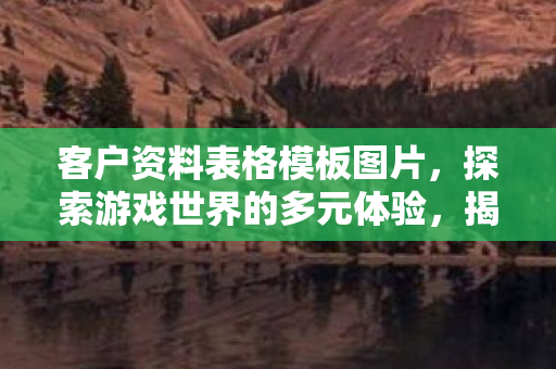 客户资料表格模板图片,探索游戏世界的多元体验,揭秘私服背后的独特魅力 客户资料表格模板图片,探索游戏世界的多元体验,揭秘私服背后的独特魅力