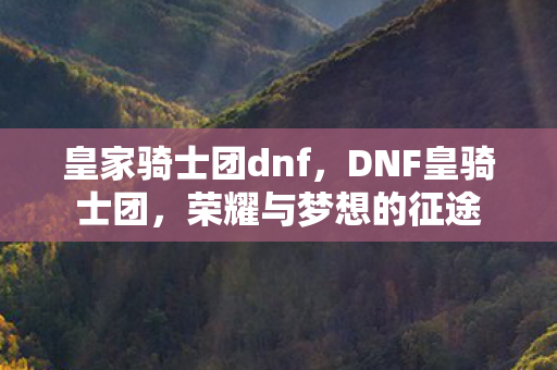皇家骑士团dnf,DNF皇骑士团,荣耀与梦想的征途 皇家骑士团dnf,DNF皇骑士团,荣耀与梦想的征途