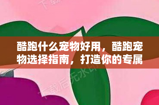 酷跑什么宠物好用，酷跑宠物选择指南，打造你的专属萌宠伙伴