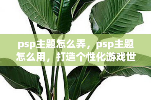 psp主题怎么弄,psp主题怎么用,打造个性化游戏世界的艺术 psp主题怎么弄,psp主题怎么用,打造个性化游戏世界的艺术