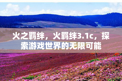 火之羁绊,火羁绊3.1c,探索游戏世界的无限可能 火之羁绊,火羁绊3.1c,探索游戏世界的无限可能