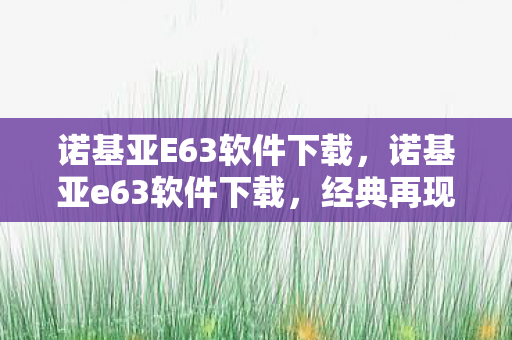 诺基亚E63软件下载,诺基亚e63软件下载,经典再现,重塑经典 诺基亚E63软件下载,诺基亚e63软件下载,经典再现,重塑经典