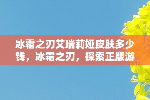 冰霜之刃艾瑞莉娅皮肤多少钱，冰霜之刃，探索正版游戏世界的魅力
