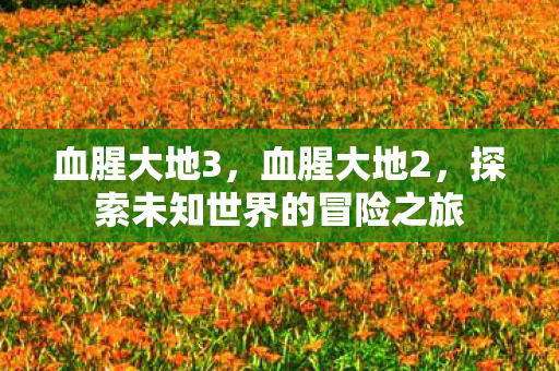 血腥大地3，血腥大地2，探索未知世界的冒险之旅