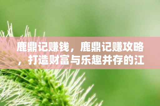 鹿鼎记赚钱，鹿鼎记赚攻略，打造财富与乐趣并存的江湖之旅