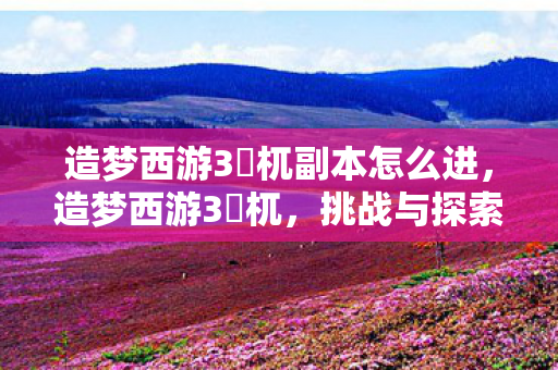 造梦西游3梼杌副本怎么进,造梦西游3梼杌,挑战与探索的奇幻之旅 造梦西游3梼杌副本怎么进,造梦西游3梼杌,挑战与探索的奇幻之旅