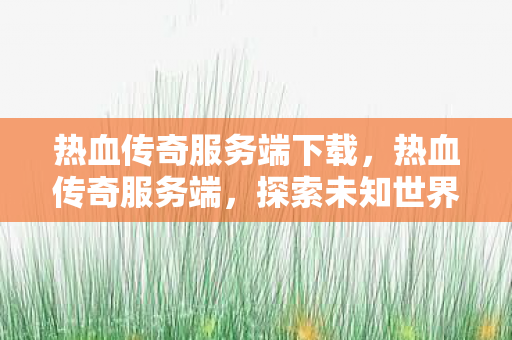 热血传奇服务端下载，热血传奇服务端，探索未知世界的奇妙之旅