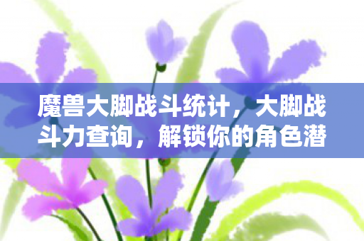 魔兽大脚战斗统计，大脚战斗力查询，解锁你的角色潜能