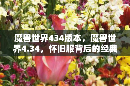 魔兽世界434版本，魔兽世界4.34，怀旧服背后的经典与情怀