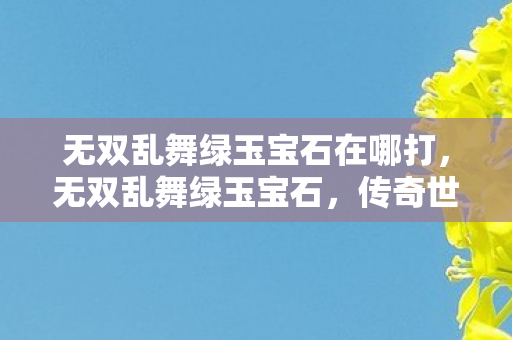 无双乱舞绿玉宝石在哪打,无双乱舞绿玉宝石,传奇世界的璀璨明珠 无双乱舞绿玉宝石在哪打,无双乱舞绿玉宝石,传奇世界的璀璨明珠