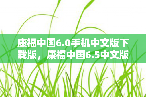 康福中国6.0手机中文版下载版，康福中国6.5中文版下载，官方授权，安全无忧