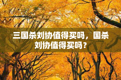 三国杀刘协值得买吗，国杀刘协值得买吗？