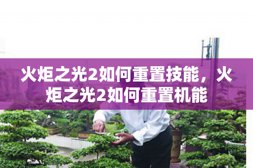 火炬之光2如何重置技能,火炬之光2如何重置机能 火炬之光2如何重置技能,火炬之光2如何重置机能