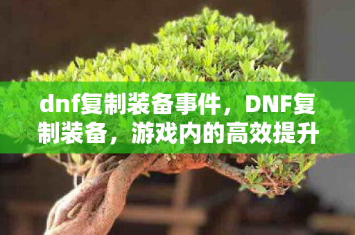 dnf复制装备事件，DNF复制装备，游戏内的高效提升与风险分析