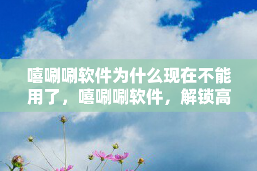 嘻唰唰软件为什么现在不能用了,嘻唰唰软件,解锁高效办公新体验 嘻唰唰软件为什么现在不能用了,嘻唰唰软件,解锁高效办公新体验