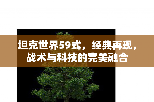 坦克世界59式，经典再现，战术与科技的完美融合