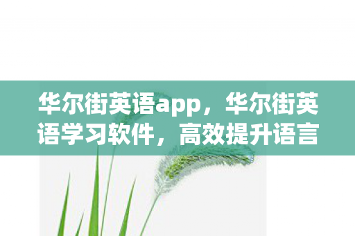 华尔街英语app，华尔街英语学习软件，高效提升语言能力的利器