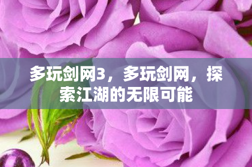 多玩剑网3，多玩剑网，探索江湖的无限可能