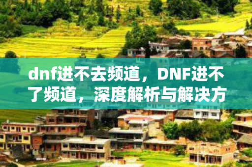 dnf进不去频道，DNF进不了频道，深度解析与解决方案