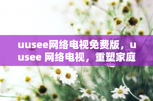uusee网络电视免费版，uusee 网络电视，重塑家庭娱乐新体验