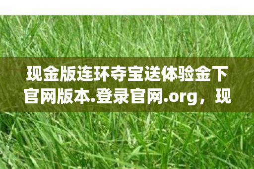 现金版连环夺宝送体验金下官网版本.登录官网.org，现金版，探索游戏经济系统的奥秘