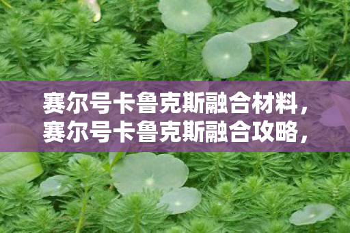 赛尔号卡鲁克斯融合材料,赛尔号卡鲁克斯融合攻略,打造强力精灵的秘诀 赛尔号卡鲁克斯融合材料,赛尔号卡鲁克斯融合攻略,打造强力精灵的秘诀