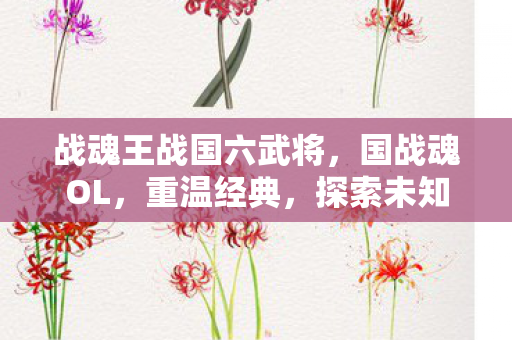 战魂王战国六武将，国战魂OL，重温经典，探索未知
