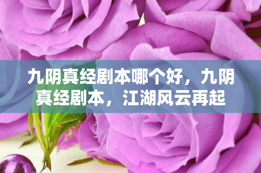 九阴真经剧本哪个好,九阴真经剧本,江湖风云再起 九阴真经剧本哪个好,九阴真经剧本,江湖风云再起