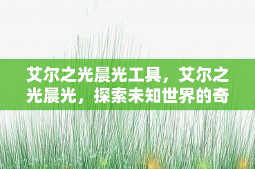 艾尔之光晨光工具，艾尔之光晨光，探索未知世界的奇幻之旅