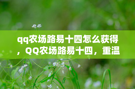 qq农场路易十四怎么获得，QQ农场路易十四，重温经典，再续田园梦