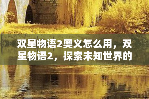 双星物语2奥义怎么用，双星物语2，探索未知世界的奥义