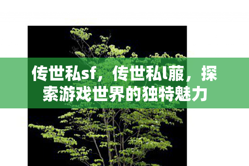 传世私sf,传世私l菔,探索游戏世界的独特魅力 传世私sf,传世私l菔,探索游戏世界的独特魅力