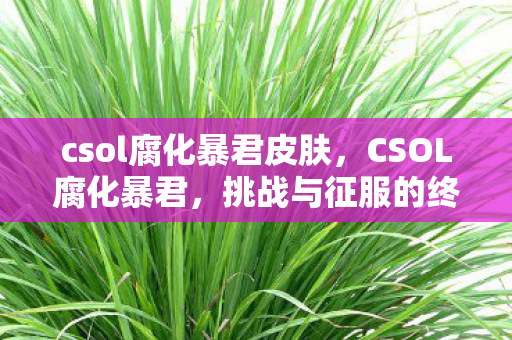 csol腐化暴君皮肤,CSOL腐化暴君,挑战与征服的终极试炼 csol腐化暴君皮肤,CSOL腐化暴君,挑战与征服的终极试炼