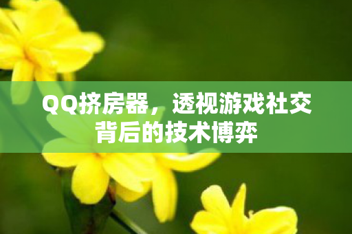 QQ挤房器，透视游戏社交背后的技术博弈