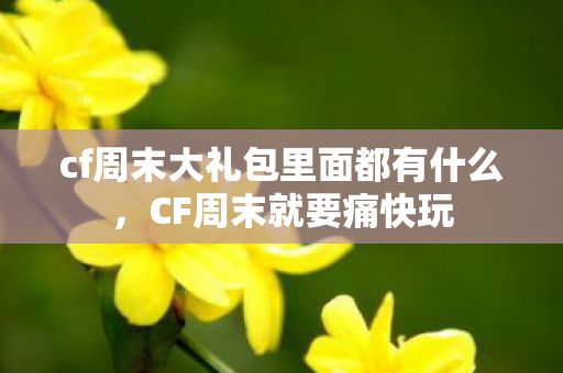 cf周末大礼包里面都有什么，CF周末就要痛快玩