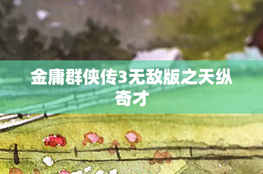 金庸群侠传3无敌版之天纵奇才 金庸群侠传3无敌版之天纵奇才