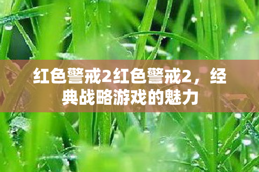 红色警戒2红色警戒2，经典战略游戏的魅力