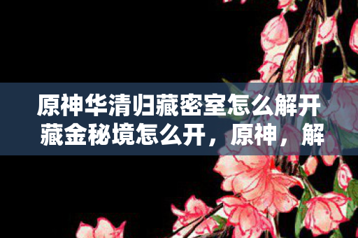 原神华清归藏密室怎么解开 藏金秘境怎么开，原神，解密华清归藏密室与藏金秘境开启攻略