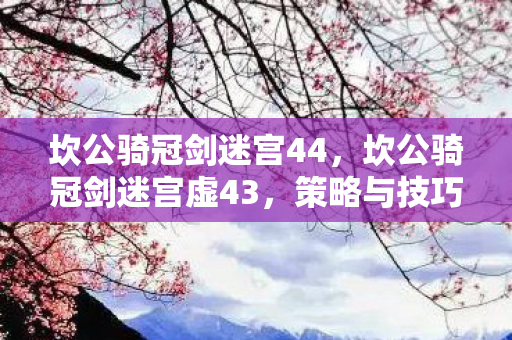 坎公骑冠剑迷宫44，坎公骑冠剑迷宫虚43，策略与技巧的深度解析