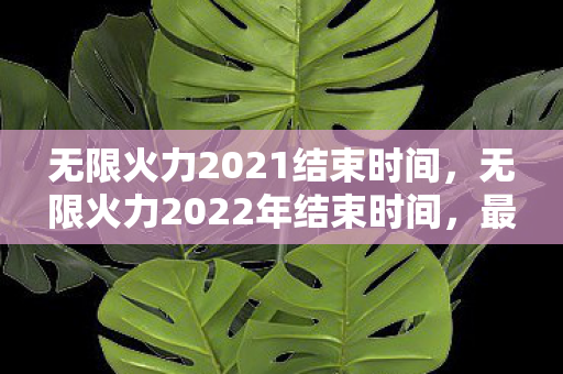 无限火力2021结束时间，无限火力2022年结束时间，最后的狂欢与期待