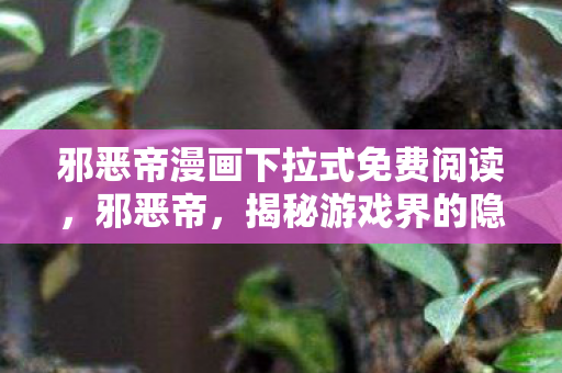 邪恶帝漫画下拉式免费阅读,邪恶帝,揭秘游戏界的隐秘帝国 邪恶帝漫画下拉式免费阅读,邪恶帝,揭秘游戏界的隐秘帝国