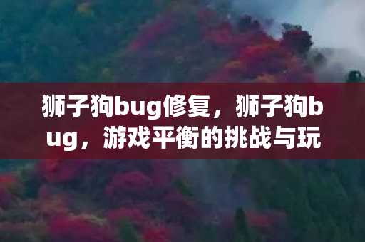 狮子狗bug修复，狮子狗bug，游戏平衡的挑战与玩家应对策略