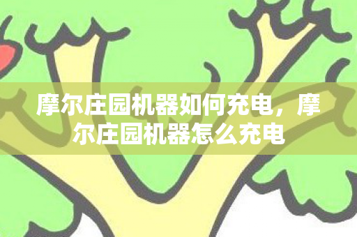 摩尔庄园机器如何充电，摩尔庄园机器怎么充电